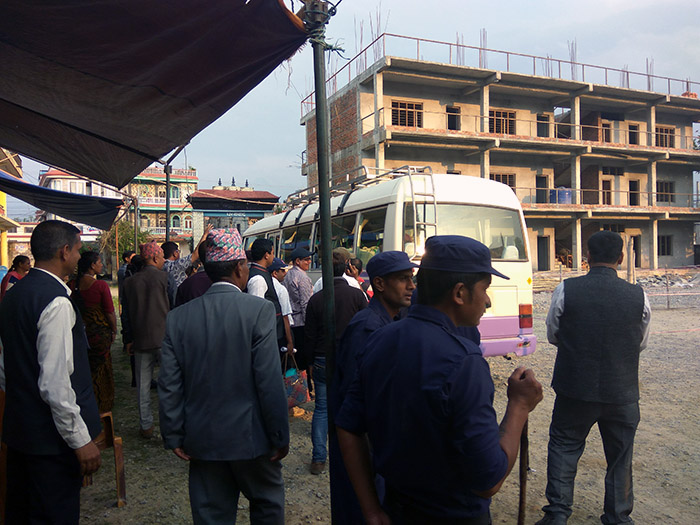 Ballotbox for counting in Pokhara